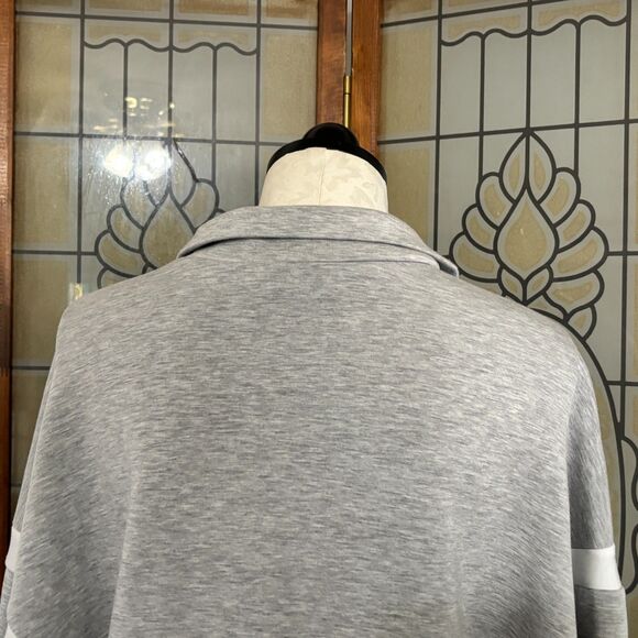 SPANX AirEssentials Striped Track Jacket Grey With Pockets Size XL - Picture 6 of 13